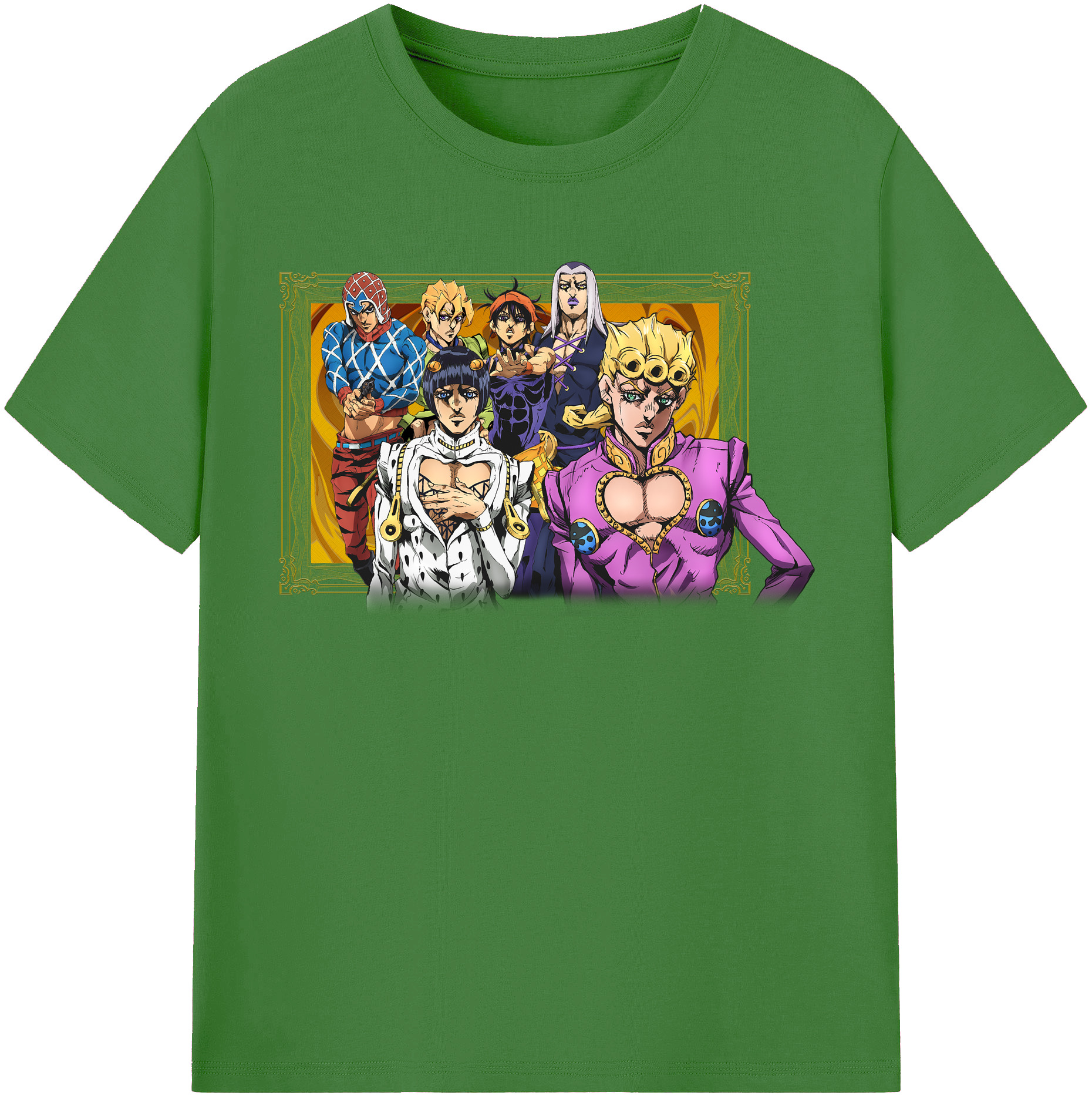 （画像用） ジョジョの奇妙な冒険 ジョルノ?ジョバァーナ JoJo's Bizarre Adventure Giorno Giovanna レディースカジュアルプリントTシャツ（綿100％）